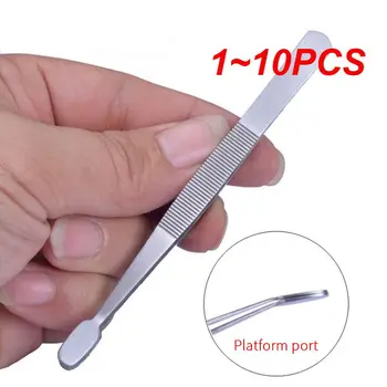  1 ~ 10PCS 1-Mini преносими пинсети от неръждаема стомана Лечение на рани за сцепление Ремонт на малки неща Първи комплекти Консумативи