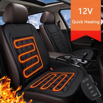 12V Нагревател за столче за кола Електрическа отопляема възглавница за отопление на автомобили Зимна седалка Топло покритие Аксесоари за кола Зимна авто седалка Отопление Pad