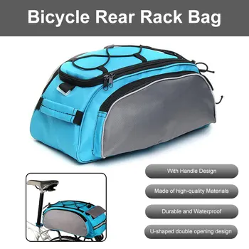 13L велосипед задна седалка чанта чанта рамо чанта водоустойчив колоездене велосипед багажник багажник товарна чанта планински път велосипед чанта Pannier чанта
