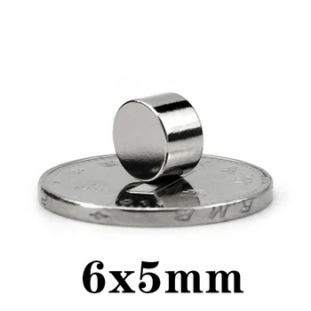 20-500pcs 6x5mm магнит малък кръгъл магнит силни магнити редки земни неодимов магнит 6 * 5mm