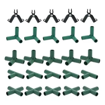 20x PVC фитинги Съединители за оранжерийни скоби, градински рамкови фуги