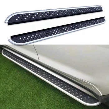 2Pcs алуминиева фиксирана дъска за бягане страничен стъпков педал странична тръба Nerf Bar се вписва за припадъци за Lincoln MKC 2015-2019