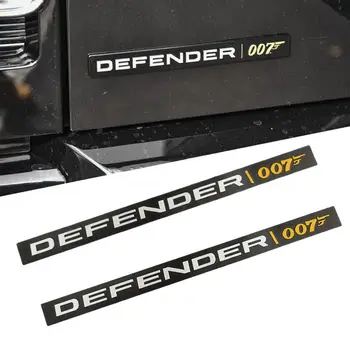 2Pcs Жълт черен DEFENDER 007 Лого Стикери за кола Аксесоари Fender Door Side Trunk Задна емблема значка