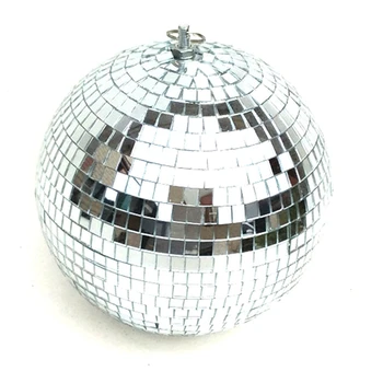2X цветен ефект на сценично осветление 8 инча 20 см диско огледало блясък топка лек сребърен коледен парти декор