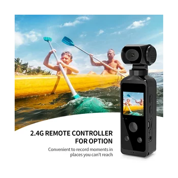 4K джобна камера за действие HD LCD екран 270° въртяща се wifi мини спортна камера с водоустойчив калъф за пътуване-32G