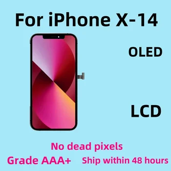 AAAA+++ качествен екран за iPhone X XR XSMAX 11 13Pro LCD дисплей с 3D сензорен екран дигитайзер без мъртви пикселиЗа iPhone 12 13