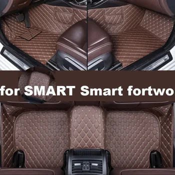 Autohome Подови стелки за кола за SMART Smart Fortwo 2007-2018 година модернизирана версия Foot Coche аксесоари Килимиперсонализирани