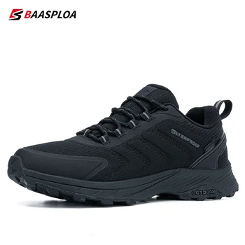 Baasploa Мъжки туристически обувки Износоустойчиви маратонки Неплъзгащи се мъже Външна маратонка Водоустойчива светлина Мъжки обувки за ходене Comforty 2023