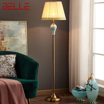 BELLE Керамика Подова лампа LED затъмняване Модерна творческа американска модна постоянна светлина за домашна всекидневна спалня