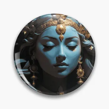 Blue Lady Goddess Pin Soft Button Pin Lover Fashion Decor Clothes Collar Creative Hat Lapel Pin Cute Women Cartoon Gift Jewelry