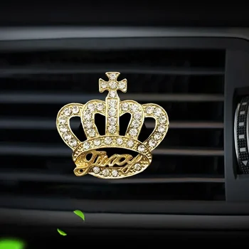 Car Климатик Air Outlet Парфюм плюс творчески диамант инкрустирани корона аромат клип кола интериор декорация