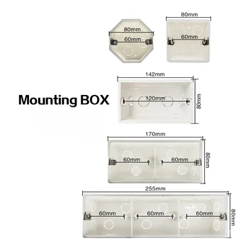 EU 86/146 Скрита монтирана долна вътрешна кутия Огнеупорна пластмасова долна кутия Кутия за стенен превключвател Аксесоари за домакински контакти