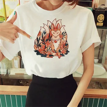 Fox тениска жени смешно аниме harajuku топ женски streetwear harajuku облекло