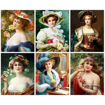 GATYZTORY маслена живопис по номера боя kitElegant жени фигура занаяти за възрастни оцветяване с номера Начало декори