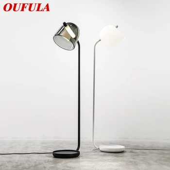 OUFULA Nordic ретро подова лампа семейство Iiving стая спалня модерен модерен LED декоративни стояща лампа