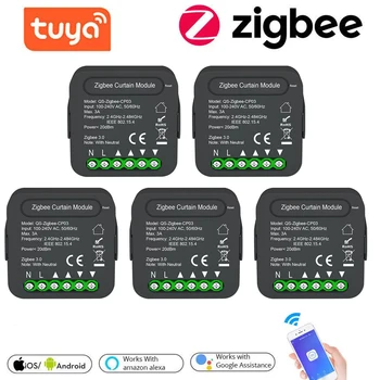 QS-Zigbee-CP03 Tuya ZigBee завеса превключвател модул за ролетни щори мотор Smart Home Google Home Alexa Control APP Remote