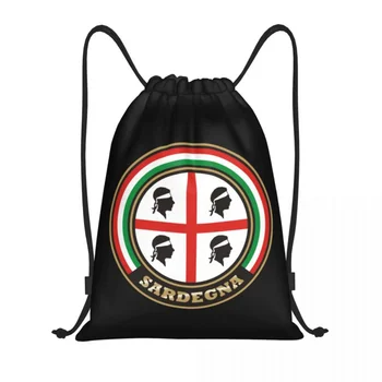 Sardegna Quattro Mori Раница за шнур Спортна фитнес чанта за жени Мъже Знаме на Сардиния Пазаруване Sackpack