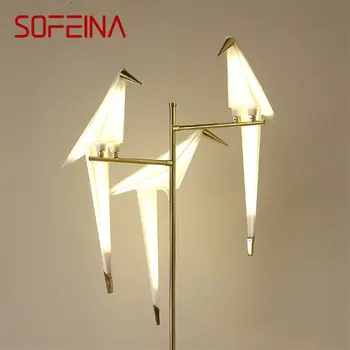SOFEINA Модерна подова светлина LED творчески хиляди хартиени кранове дизайн за домашна всекидневна спалня
