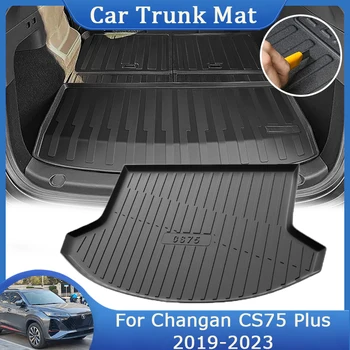TPE Задни стелки за багажник за Changan CS75 Plus 2019 2020 2021 2022 2023 Водоустойчив багажник тава подложка капак Съхранение на товари Лесно почистване