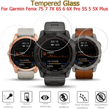 Аксесоари Защитно фолио от закалено стъкло за Garmin Fenix 6X 6 6S Pro Sloar 7 7S 7X 5 Защита на капака на екрана на часовника