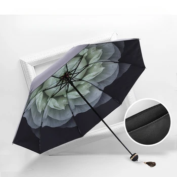 Висококачествен външен UV чадър Сенник Ветроупорен чадър за пътуване Дамски сгъваем луксозна подсилена живопис Парагвай дъждовна екипировка