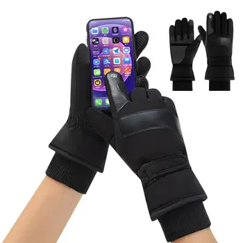 Водоустойчиви зимни ръкавици мъже ръкавица ръка нагреватели сензорен екран зимни ръкавици дишаща ръка топло за студено време бягане