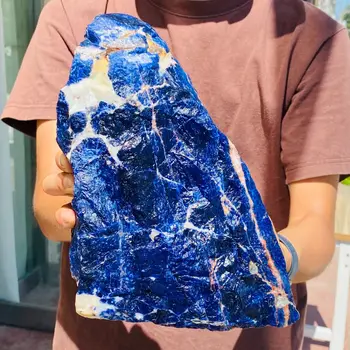 Голям син содалит Скален кристален скъпоценен камък Лечебен груб минерален образец