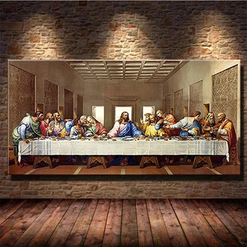 Диамантена бродерия Тайната вечеря на известното изкуство Христос Исус Пълен диамант мозайка изкуство живопис кръстат бод стена декор