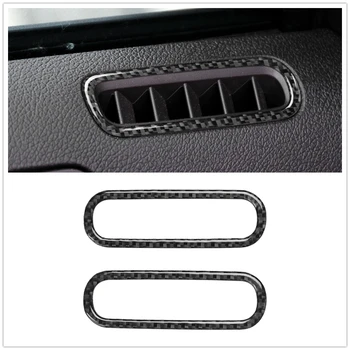 За Ford Mustang 2009-2013 Автомобилна интериорна врата Климатик Outlet Vent Cover Frame Trim Carbon Fiber Duct Out стикер