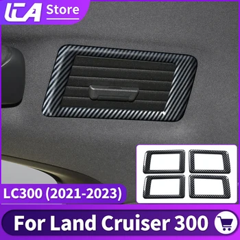За Toyota Land Cruiser 300 2021 2022 2023 Обратно Air Vent декорация защитен стикер LC300 FJ300 интериорни аксесоари тунинг