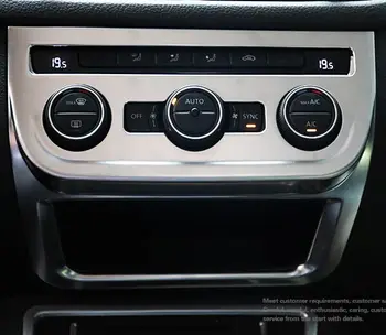 За Volkswagen VW TIGUAN 2010-2016 ABS Pearl Chrome Inside Вътрешен център за управление Cover Trim Car Accessories Стикери
