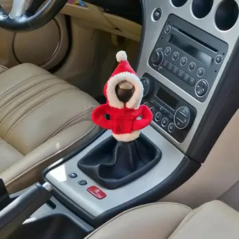 Коледа кола Shifter копче капак лесен за инсталиране качулка суитчър празник декорация против хлъзгане универсален превключвател протектор червен