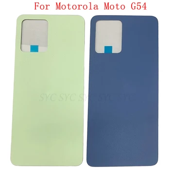 Корпус на задната врата на капака на батерията за задния капак на Motorola Moto G54 с части за ремонт на лого
