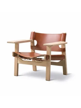 Ловен стол, кожа на седлото, средновековен стол за отдих, дизайнер, домашен престой балкон диван стол