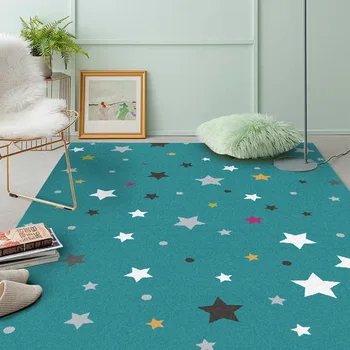 Многоцветен Звездно небе 3D принтиран килим Карикатура Детска спалня Играйте големи килими Детска стая Crawl Етаж Килими Начало Коридор изтривалка