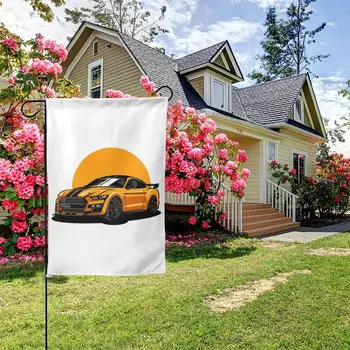 Модерен и спортен флаг за градина за автомобили, двустранен флаг, флаг за декорация на открито, флаг на двора