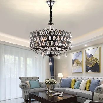 Модерен кристален таван полилей хол блясък LED висулка светлина спалня таван лампа кухненски полилеи декорации за дома