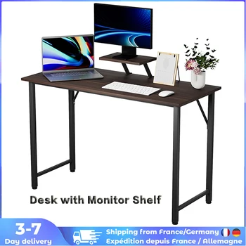 Модерно игрално бюро с монитор рафт многофункционална компютърна маса дървена офис проучване писане лаптоп маси спалня
