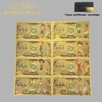 Най-продавани продукти Всички стилове Ница Япония аниме банкноти комплекти аниме пластмасова карта в 24k позлатено за колекция