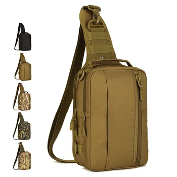 Найлон мъже 1000D 4 използва гърдите рамо чанта малка раница Daypack пътуване камуфлаж случайни военни чанти прашка раница раница раница