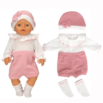 Нов стил костюм кукла дрехи годни 17 инча 43 см кукла дрехи роден бебе костюм за бебе рожден ден фистивал подарък