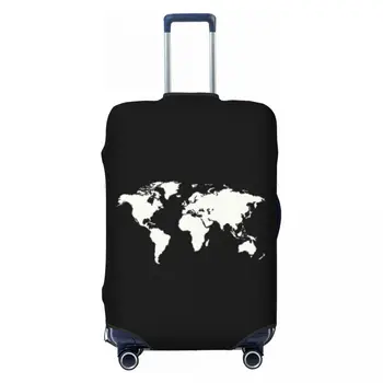 Персонализирана карта на света Протектор за багажно покритие Еластична история География Калъфи за куфари за пътуване