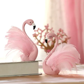 Розово фламинго орнаменти момиче сърце перо лебед кола орнаменти принцеса сватбена торта печене декорация украшение декорация дома