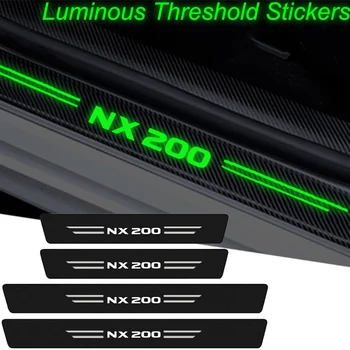 Светлинен въглеродни влакна кола стикер врата багажника праг перваза подстригване стикер водоустойчива лента за Lexus NX200t лого авто интериор