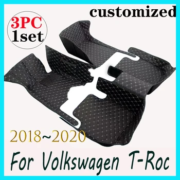 Стелки за кола за VW Volkswagen T-Roc A11 AC7 2018 2019 2020 Водоустойчива лента Automotivo Para Carro Автомобилни стелки Аксесоари за кола