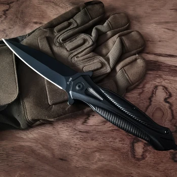 черен 8CR13MOV сгъваем нож тактически ножове за оцеляване лов къмпинг острие мулти Висока твърдост военен нож за оцеляване джоб