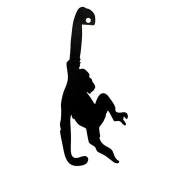 Черна бананова маймуна кука метален висящ организатор за съхранение на баня спалня-творчески и забавен подарък за любителите на животни и плодове