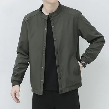 Якета за мъже Ежедневни пролет и есен Slim Fit бомбардировач яке Мъжка мода облекло Лека корейска мода плюс размер 8XL